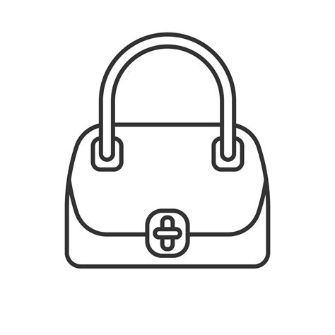 women s handbag linear icon thin line illustration contour symbol vector isolated outline