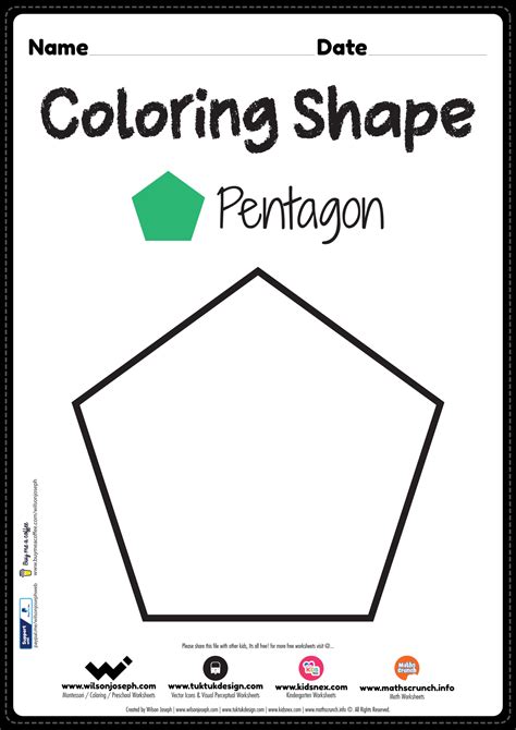 Pentagon Coloring Page Free Printable Pdf For Kindergarten
