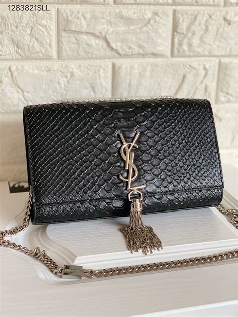 Ysl Saint Laurent Slp Kate Bag Snake Pattern Leather Shoulder Chain Bag