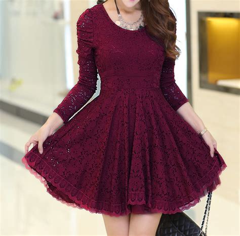 Round Neck Long Sleeved Lace Princess Dress Sf31106jl On Luulla