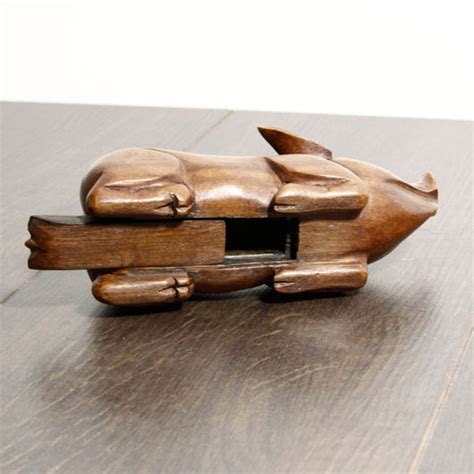 This pig is hand whittled by myself, all with a knife, except using a band saw to cut out the shape. Hand Carved Wood Pig With Secret Compartment » Kode-Store ...