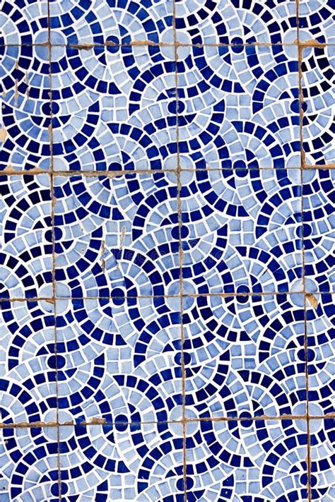 Broken Tiled Wall Stock Photo Image Of Mosaic Elements 105999914