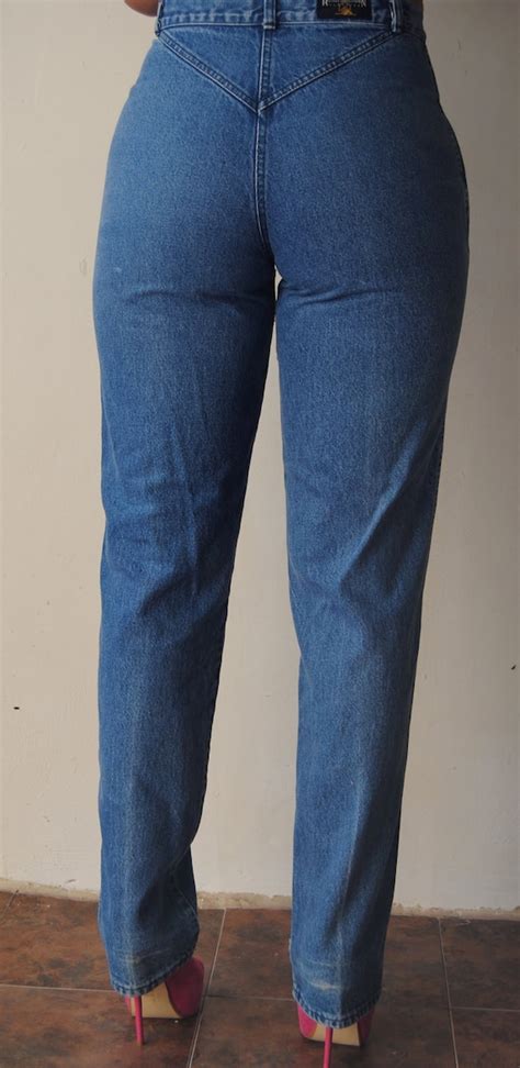 Vintage High Waisted Tapered Jeans Pleated Front Jeans M
