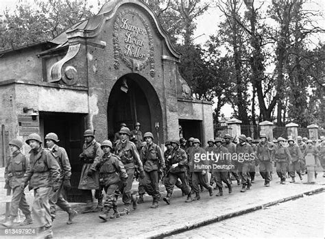 American Troops From The 42nd Rainbow Division Of The 7th Army March
