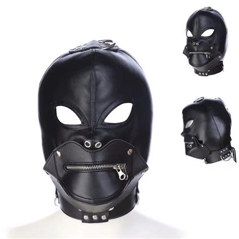 Bdsm Mask Sex Mask Fetish Leather Hood Bdsm Toy Erotic Adult Game My Xxx Hot Girl