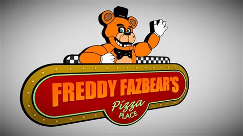 Freddy Fazbears Pizza Place Sign Download Free 3d Model By Delektrir