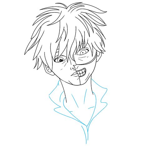 How To Draw Ken Kaneki From Tokyo Ghoul Really Easy Drawing Tutorial