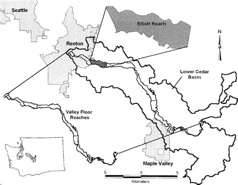 Lower Cedar River Basin Near Seattle Washington The Drainage Covers