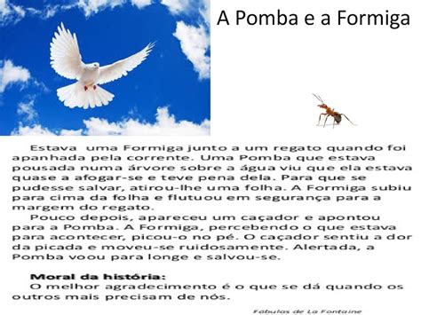 Interpretação De Texto A Formiga Ea Pomba