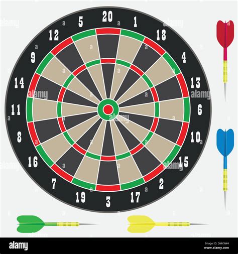 Dartboard With Darts Stock Vector Image And Art Alamy