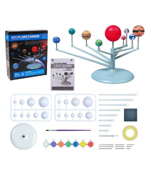 This solar system kit is a model that sits on a motorized base and rotates to mimic the planet's orbits around the sun. DIY The Solar System Planets Planetarium Model Building ...