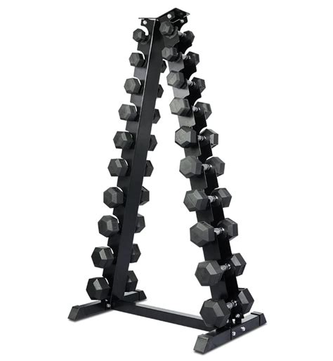 Pre Order Rubber Hex 1kg To 10kg Dumbbell With Rack
