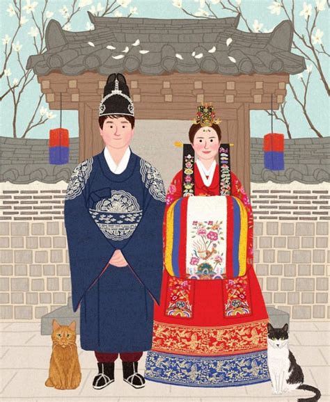 Hanbok Illustration Korean Illustration Korean Painting Korean Art