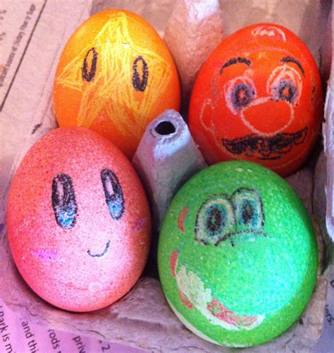 Used Koolaid To Dye Easter Eggs Designs With Color Crayons To Create
