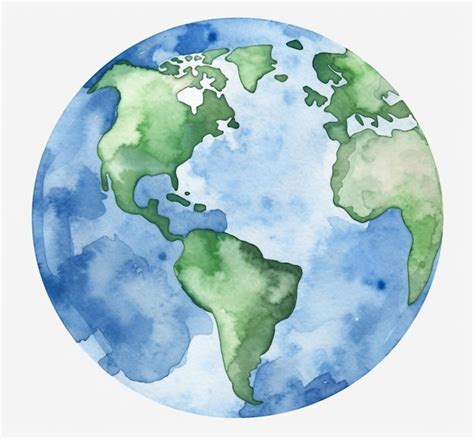 Premium Ai Image Watercolor Drawing Of The Planet Earth