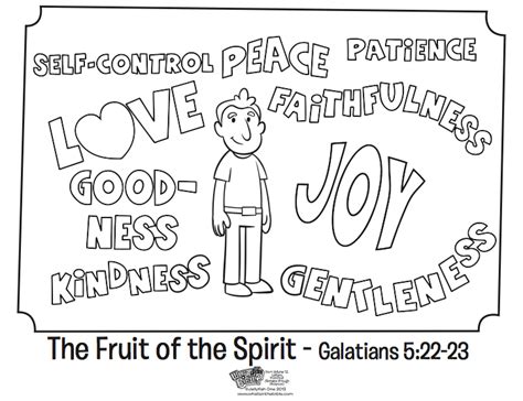 The Fruit Of The Spirit Coloring Page Whats In The Bible