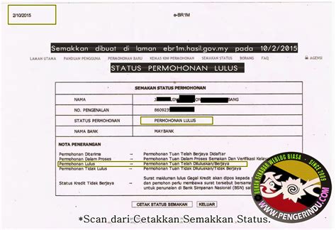 Semakan status penunaian oleh wakil bayaran fasa kedua bayaran fasa pertama pendaftaran mybpr permohonan baru dan kemaskini. Semakan Brim Fasa 2 2019 - Contoh ILB