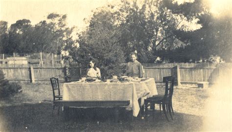 Photographs Of Joan And Lois May In The Backyard At Forest Hill And