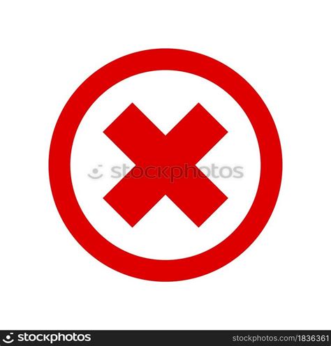 Cross In A Red Circle Prohibition Sign No Symbol Do Not Sign Circle