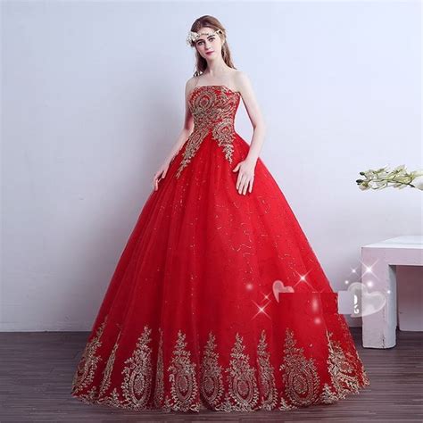 Kalau saya jadi bakal pengantin lelaki awak, saya pakaikan awak gaun merah. Jual Gaun Pengantin Merah Baju Pengantin Wedding Gown ...