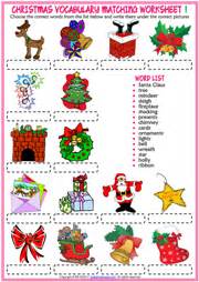 A collection of downloadable worksheets, exercises and activities to teach christmas , shared by english language teachers. Christmas ESL Vocabulary Worksheets