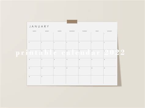 Monthly Planner Keep In Mind Minimalist Design Calendar Sunday