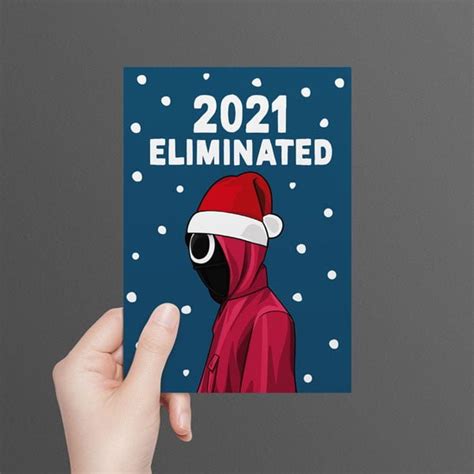 Red Guard From Squid Game Christmas Card All Things Banter