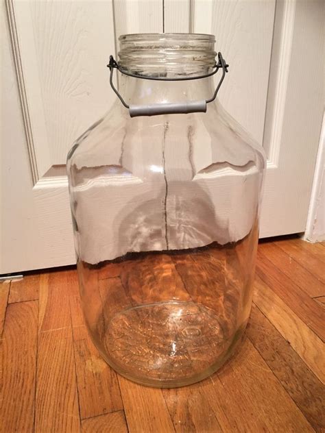 Vintage Huge 18 Large 5 Gallon Store Glass Pickle Jar Wwire Handle