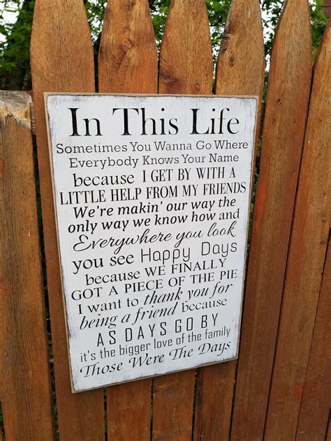 Taking a break from all your worries. Custom Carved Wooden Sign - "In This Life, Sometimes You ...