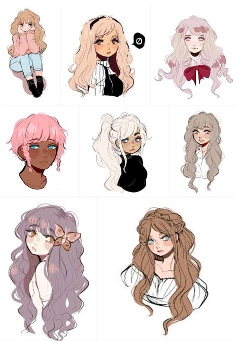 Differentes Filles~ Girls Cartoon Art Cute Art Styles Hair Sketch