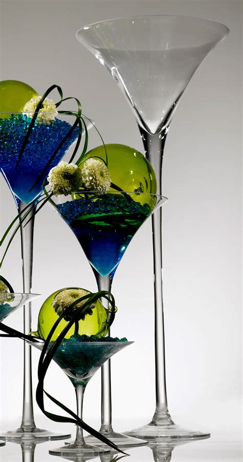 Tall 27 Glass Ritz Martini Vase