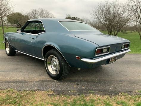 1968 Chevrolet Camaro 43562 Miles Teal Blue Coupe 327 V8 4 Speed