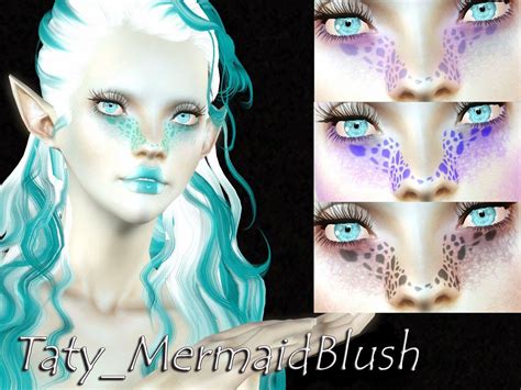 Mermaid Blush Eyes And Body And Face Makeup By Taty86 Sims Sims 3