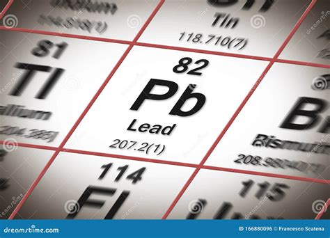 Lead Chemical Element With The Mendeleev Periodic Table Concept Image