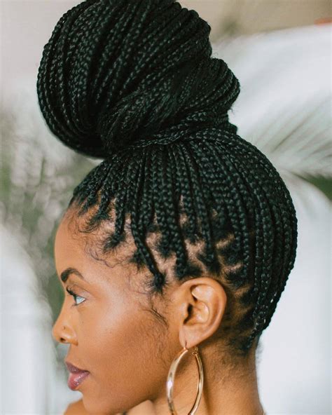27 Beautiful Box Braid Hairstyles For Black Women Feed In Knotless Braids Protective Style