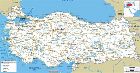 Detailed Clear Large Road Map Of Turkey Ezilon Maps