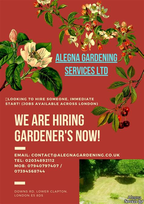 We Are Recruiting Gardeners Apply Now Garden Services Cleaning
