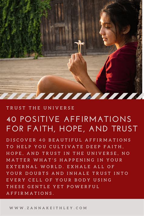 40 Positive Affirmations For Faith Hope And Trust