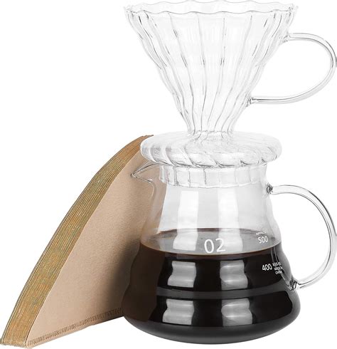 Glass Pour Over Coffee Maker Brew 1 4 Cupspour Over Coffee Dripper And