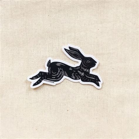 Rabbit Sticker Etsy