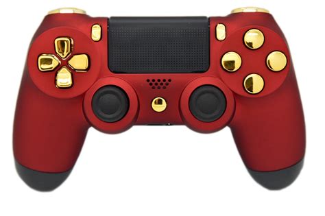 Red And Gold Soft Touch Ps4 Controller