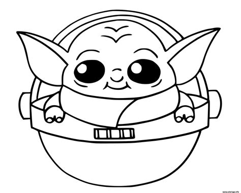 Coloriage Baby Yoda from the Mandalorian Fortnite Season 5  JeColorie.com