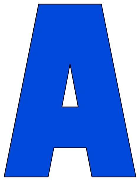 Capital letters printed from web browser appear 6 and a half inches tall while pdf letters are eight inches high. 8X10.5 Inch Royal Blue Printable Letters A-Z, 0-9