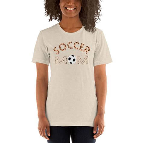 Soccer Mom Leopard Print Design I Love Soccer Proud Mom T Etsy France