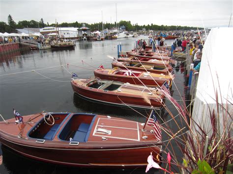 Antique Wooden Boat Show Hessel Michigan