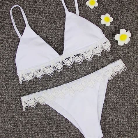 2017 White Color Lace Swimsuit Bathing Suit Swimwear Beachwear In