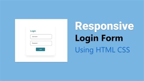 Responsive Login Form Using Html Css How To Make Responsive Login