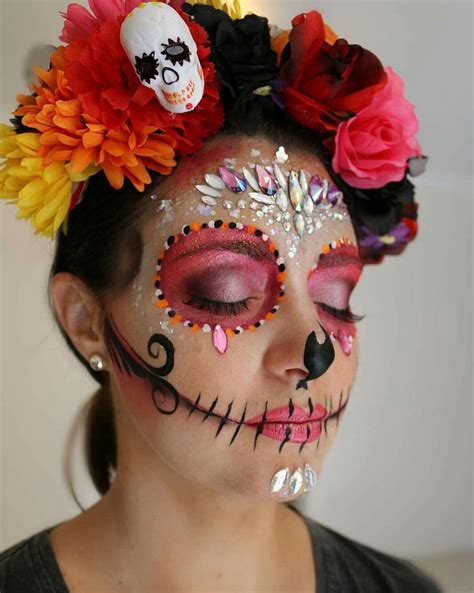 Beautiful Make Up Of The Catrina For The Day Of The Dead Tradition
