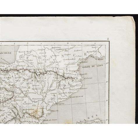 Imprimer envoyer à un ami par email. 1836 - Carte ancienne de l'Espagne et Portugal