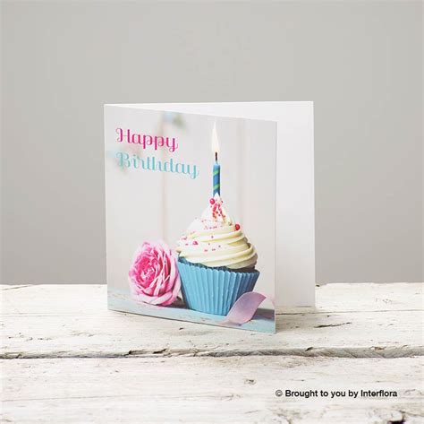 happy birthday cupcake greetings card buy online or call 01522 690105